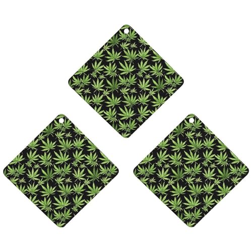 Green_Weed Car Aromatherapy Tablets Hanging Air Freshener Fragrance Scented Cards