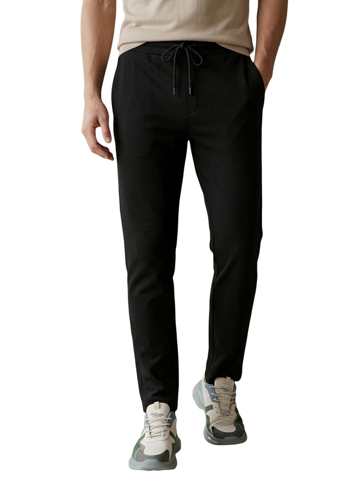 lux cozi Mid Rise French Terry Track Pant for Men – Comfortable Gym Pants, Sports Pants & Lower for Men with Moisture-Wicking Fabric, Adjustable Fit & Pockets for Daily & Workout Wear-picture-11