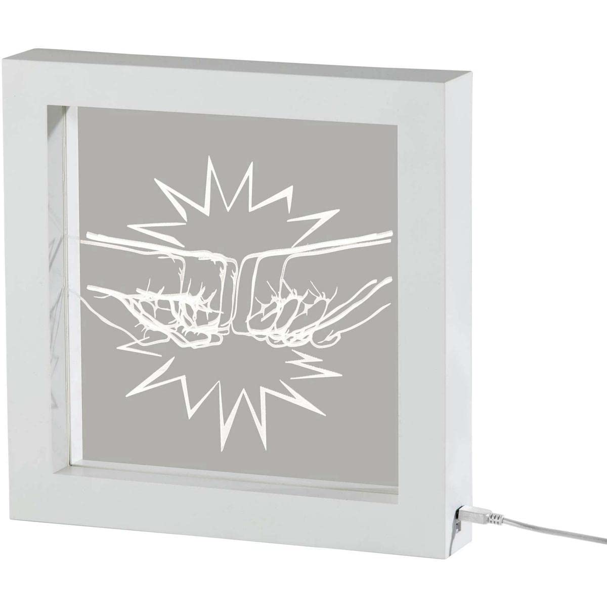 Boîte lumineuse vidéo LED SIMPLEE ADESSO SL3724-02 Fist Bump luminaire blanc de table
