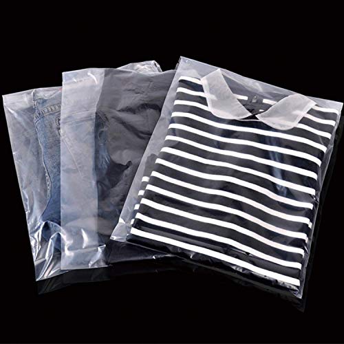 Image of Plastic 50 Pc 14X18 Size Transparent Polythene Bags For Saree Packing Clothes Large Size Saree Polybag Clear Cover Sealable Shirt Pant Storage Self Adhesive Bopp Pouches With 2 Inch Base