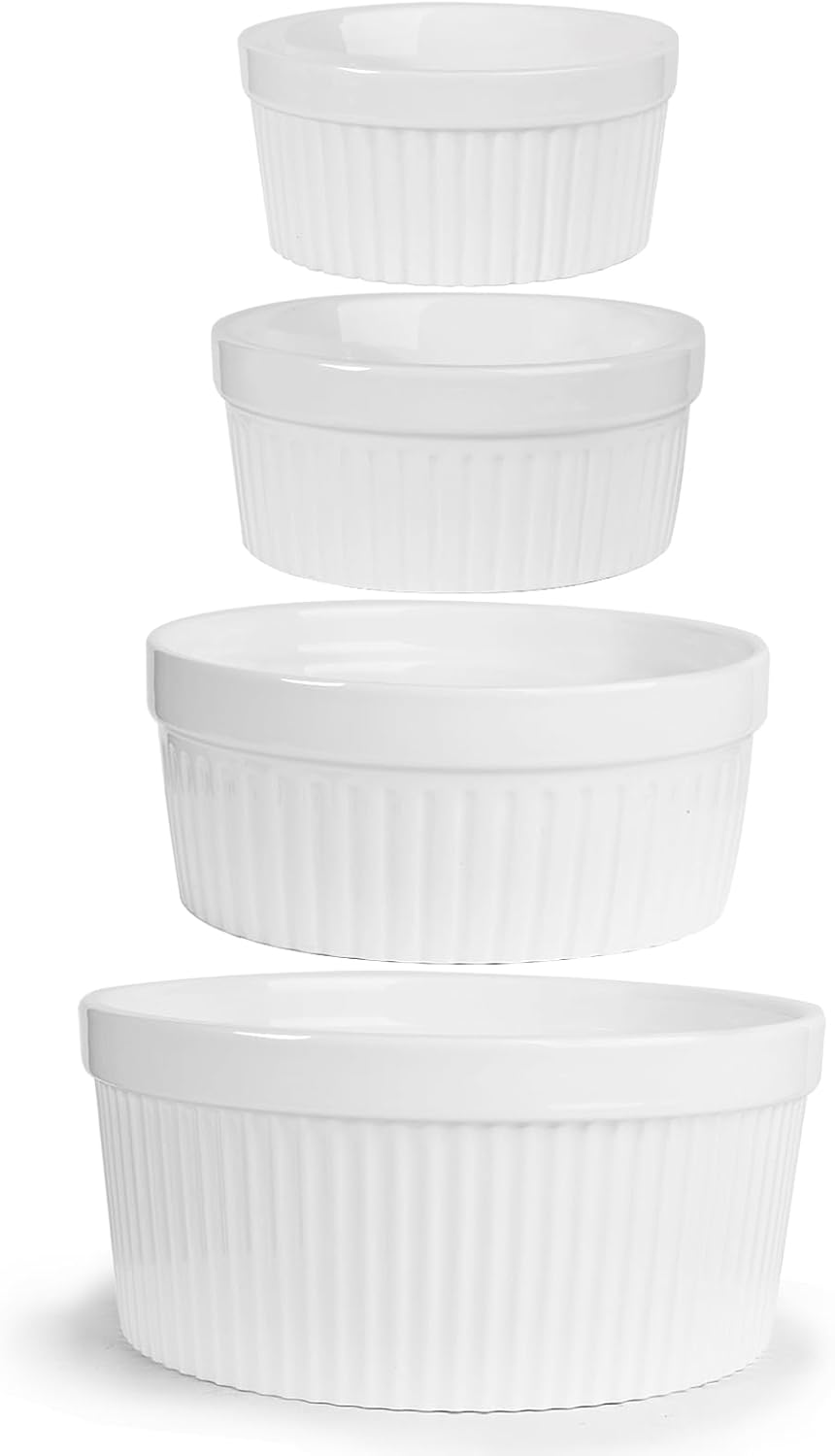 ONTUBE Ceramic Mixing Bowls Sets,Serving Bowls for Cooking, Baking, Prepping