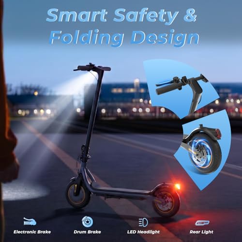 Image of Electric Scooter - Electric Scooter Adults, 500W /1000W /1200W Motor, 18 /21 /25 MPH, 21 /28 Miles Max Range, APP Control, Double Braking Systems, 8.5 inch /10 inch Tire, Foldable E-Scooter