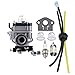 HIPA WYK-186 Carburetor with Fuel Repower Kit for ECHO HCA260 HCA261 PE260 PE261 PPT260 PPT261 SHC260 SHC261 SRM260 SRM261 Trimmer