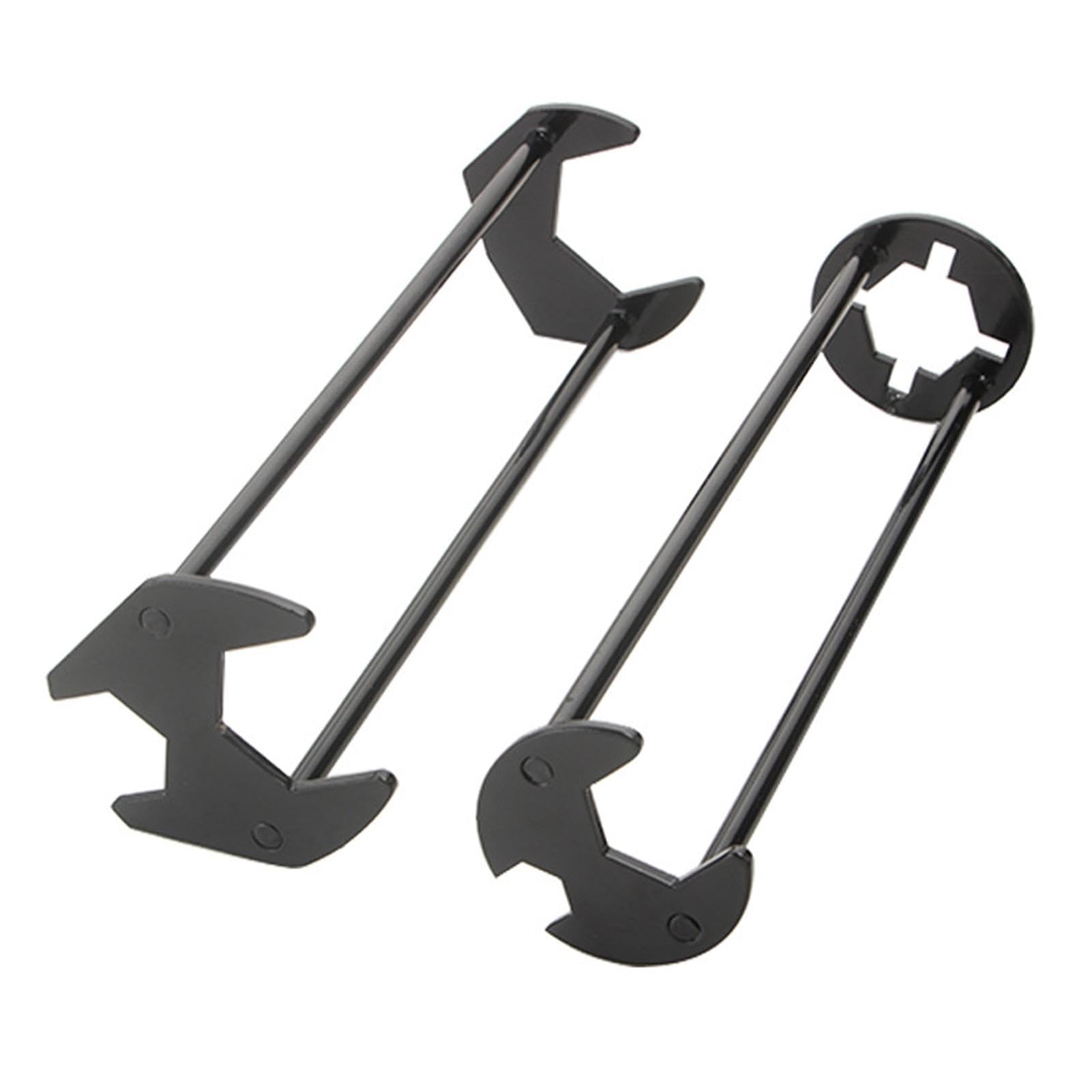 Faucet Wrench, Bottom Mount Sink Basin Faucet, Four Jaw Multifunctional Iron Sink Faucet Installation Tool, 7 Plumbing Hex Wrench