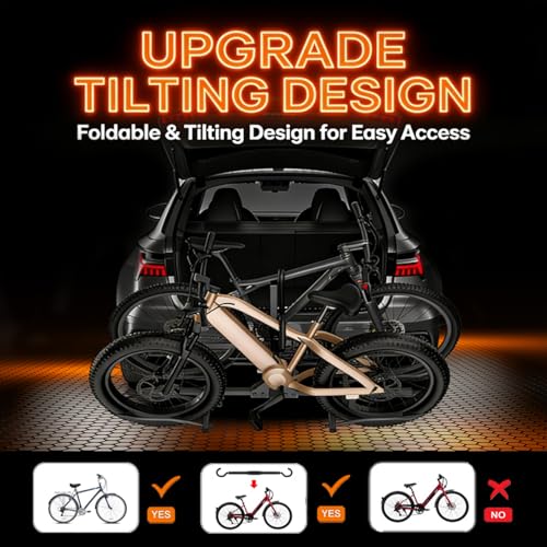 TANX Bike Racks for Ebikes,Fat Tire Bike Rack for Tow Hitch