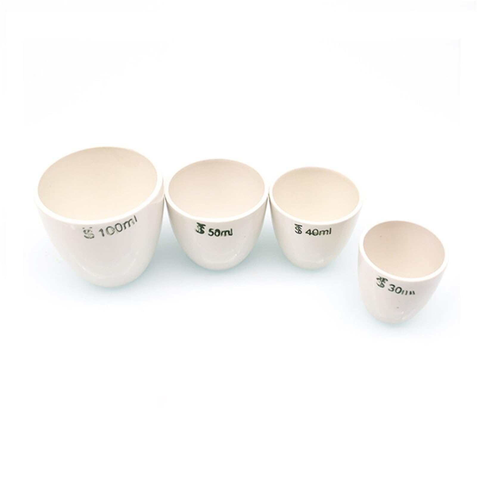 Tutte le dimensioni disponibili da 5 ml a 300 ml Crogiolo in porcellana da laboratorio 1/2/5/10 pezzi Crogiolo in ceramica con coperchio for esperimenti di laboratorio scolastico(15ml 10pcs)
