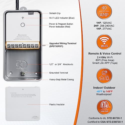 Suraielec UBTW01C Pool Timer, Wifi Smart Pool Pump Timer thumb #1