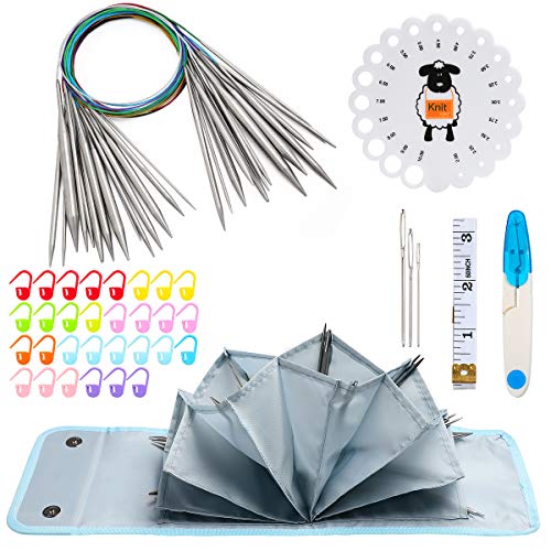 Amazon.com: Looen 57 pcs Aluminum Circular Knitting Needles Amazon.com: Looen 57 pcs Aluminum Circular Knitting Needles