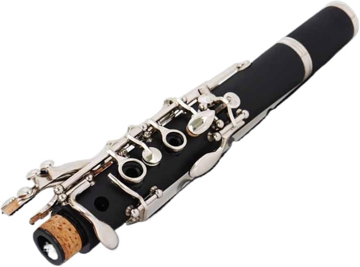 Clarinet B Flat Instrument Beginner Exam Performance ABS Bakelite Solid Nickel Silver Plated(E)