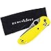 Benchmade - Mini Griptilian 555HG Knife, Sheepsfoot Blade, Plain Edge, Satin Finish, Yellow Handle