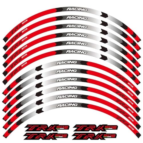 NMBZVE Felgenaufkleber Motorradzubehör-Radaufkleber Reflektierende Radaufkleber Abziehbilder Reflektierende Felgen Für Benelli TRK 502(Style 2)