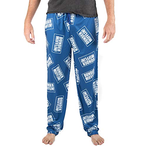 Bioworld The Office Blue AOP Dunder Mifflin Sleep Pajama Pants2