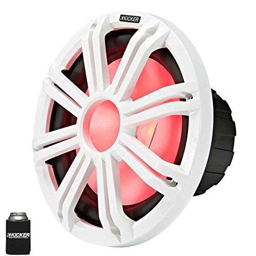 Image of KICKER KM122 12 inch Marine Subwoofer with LED White Grill 2 Ohm for Sealed Applications