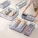 Faffooz 6 Pcs Organisateur De Tiroir De Sous-VêTements BoîTe De Rangement Pliable Boîte de Rangement à Tiroirs de Grande Capacité pour Ranger Sous-Vêtements, Chaussettes, Soutiens-Gorge