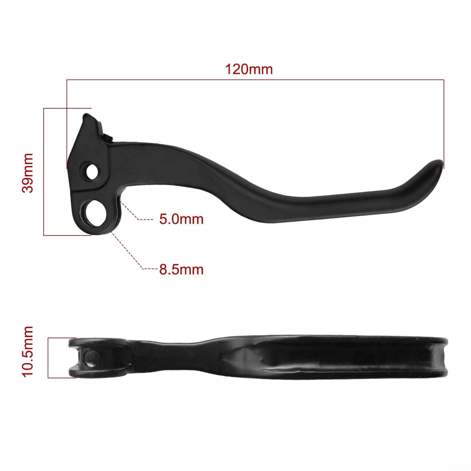 Drhomeam Left & Right Brake Handle, Brake Handle Pull Rod Fit for XOD,Fit for LiTing, Small Brake Lever Accessories Brake(120MM)