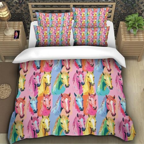 Housse de couette marbre 3D 260x220cm super douce avec fermeture éclair résistante pour lit enfant - 5