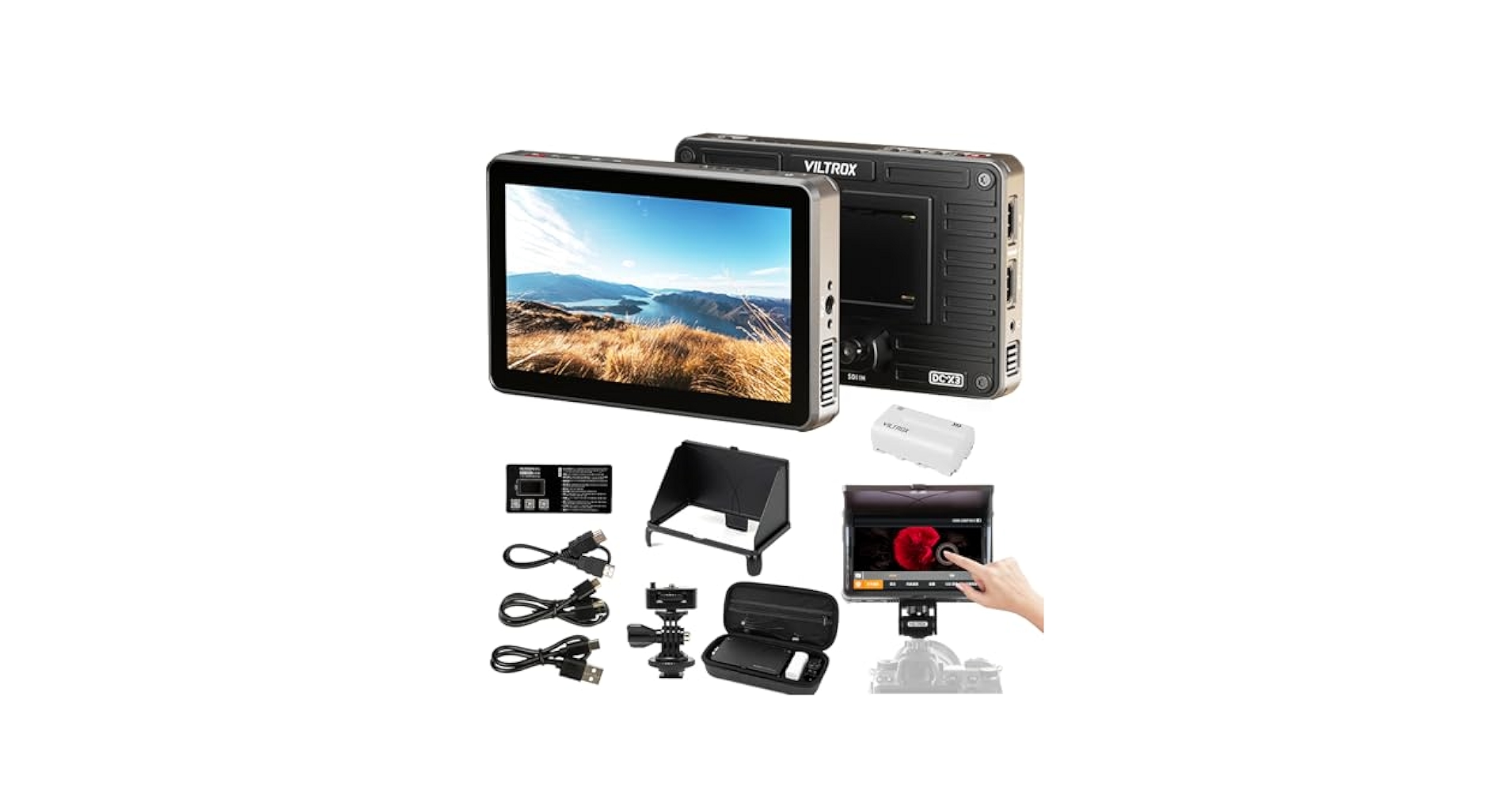 その他 VILTROX DC-X3 Amazon.com : VILTROX DC-X3 Camera Monitor with Rig Cage, 6