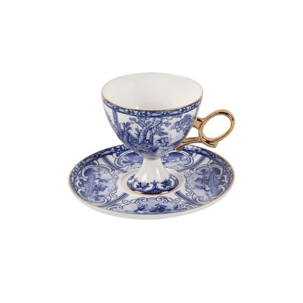 Kubek do kawy, Lekki, luksusowy, pałacowy styl, porcelanowy kubek do kawy i herbaty popołudniowej, ręcznie robiony, highball, prezent urodzinowy