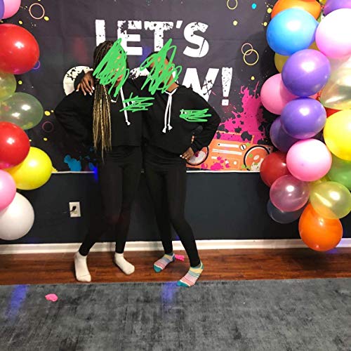 Gya Glow Neon Let's Glow Backdrop To The 80'S 90'S Splatter Photography Background 7X5Ft Vinyl Glowing 80S Party Banner Decor Supplies #TOP6