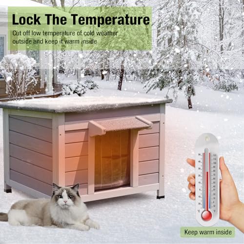 Gutinneen AIR012IN Outdoor Cat House With Insulated Liner Weatherproof Feral Cat Shelter thumb #4
