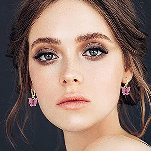 Orecchini Pendenti a Farfalla, 6 Paia Orecchini a