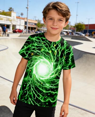 Image of uideazone Tshirts for Boys Kids Short Sleeve T-Shirt 3D Graphic Tee Shirts Tops Clothes 4-16 Years