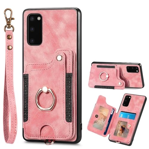 Protection Samsung S20 rabattable portefeuille rouge résistant chocs