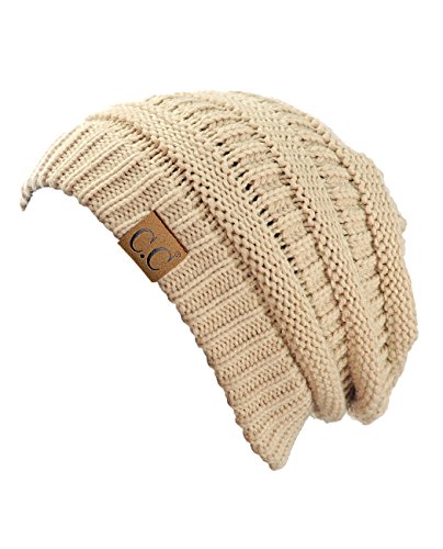 Image of Cambridge Select Thick Slouchy Knit Oversized Beanie Cap Hat