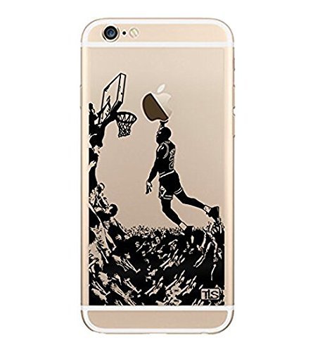 LOTW-BRO Creative Print Basketball Hard Transparent Case Cover for Iphone 6 Match Screen Protection Film Guard,Individual Retail Package YCASE006 (for iphone 6)
