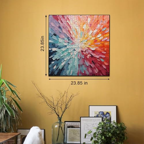 Image of iDream 1000 Pieces Jigsaw Puzzle - Artistic 3D Design, Colorful Wall Decor, Challenging Puzzle Gift for Friends & Family (Color Explosion)