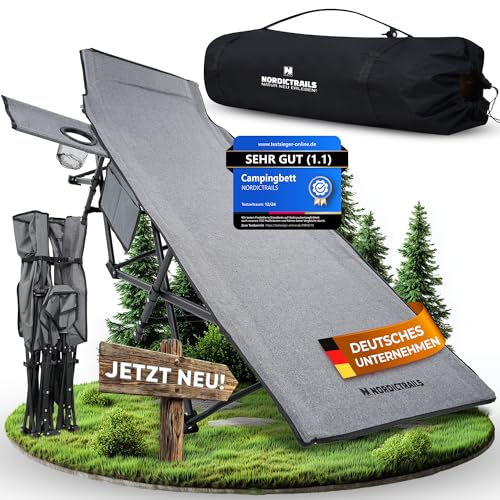𝐍𝐎𝐑𝐃𝐈𝐂𝐓𝐑𝐀𝐈𝐋𝐒 Feldbett klappbar [Campingbett] - XXL gemütliche...