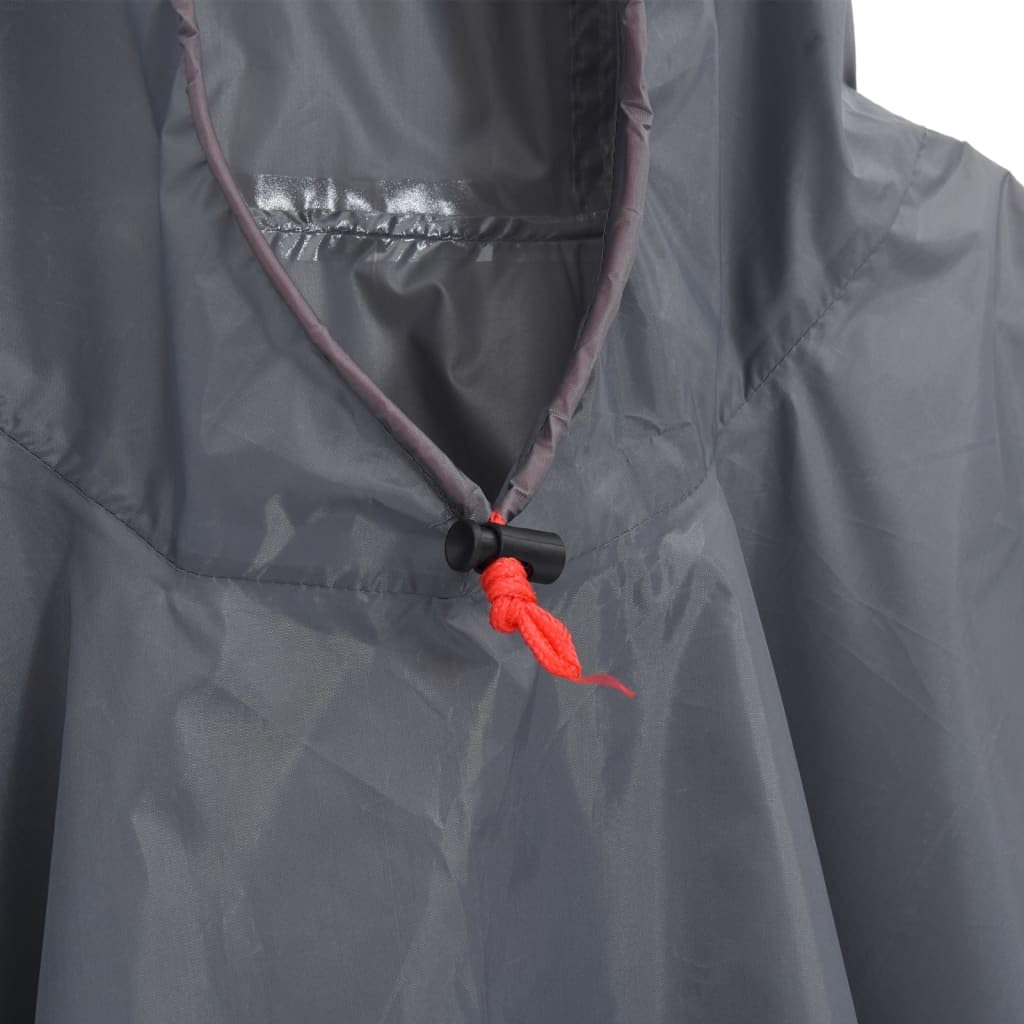 Regenponcho mit Kapuze 2-in-1 Design aus Polyester 223x, wasserdicht und faltbar, mit Klettverschlüssen als Ärmel, vielseitig als Campingplane, Picknickdecke, für Outdoor, Trekking