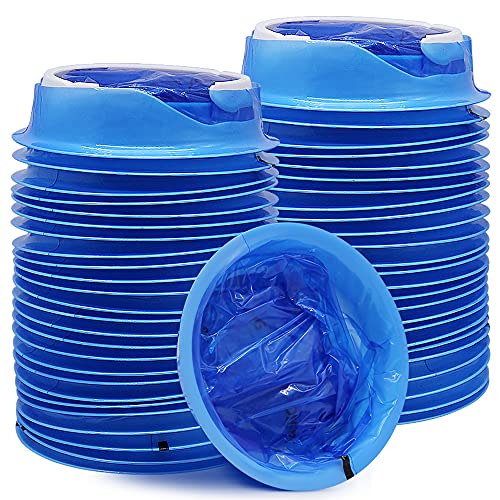 Ridota 50 Pack Emesis Bag, Disposable Vomit Bags, Aircraft & Car Sickness Bag, Nausea Bags for Travel Motion Sickness (Blue)