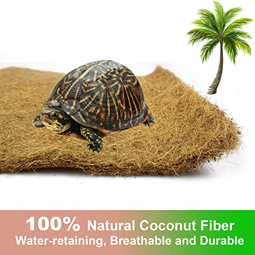 Jetisva 2 Rolls Tortoise Bedding Coconut Fibre Tortoise Substrate Snake Bedding Reptile Carpet Mat for Leopard Gecko Bearded Gragon,Wall Hanging Basket Liner for Wooden Planter Pot Flower 50X30cm - Image 3