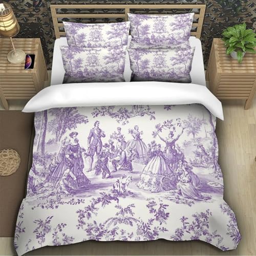 Linge de lit violet orchids 3D imprimée ensemble de literie King - 5