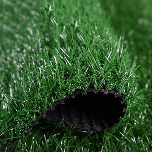 Jinxiaobei Outdoor artificial Realistic Artificial Grass Rug Perfect for Indoor and Outdoor Landscape Life-Like Fairy Artificial Grass Lawn,Green,Dark Green,Thickness:40mm