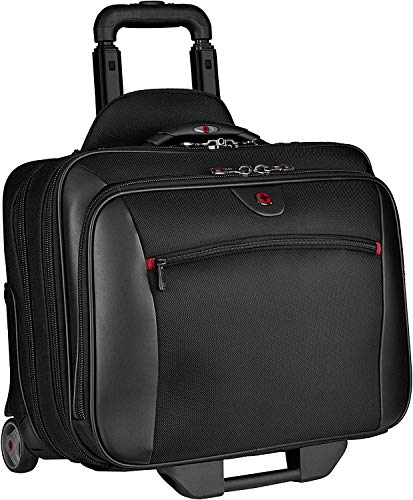 WENGER Potomac Trolley Laptop-Tasche, Notebook bis 17 Zoll, Herausnehmbare Laptop-Tasche 15.4 Zoll, Organizer, 28 l, Damen Herren, Büro Business-Reisen Uni, Schwarz, 600661