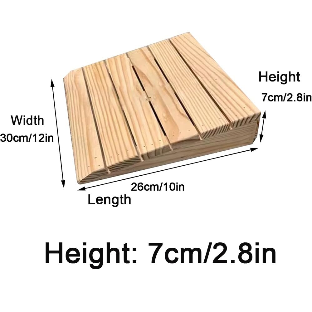 Rampa De Entrada De Madera, 15cm Alto Rampa Umbral Portátiles Rampa De Umbral De Puerta Antideslizante Rampas De Acceso para Silla De Ruedas, Andador(Rise: 7cm/2.8in)