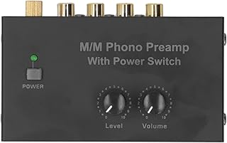 Tbest Phono Turntable Preamp,Phono Preamp for Turntable Record Player Preamplifier Electronic Sound Stereo Phonograph Preamplifier RCA/TRS Output Low Noise PP500P 100‑240V