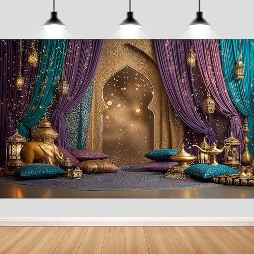 Fondo fotográfico morado de 7x5 pies para fiestas miniatura 1