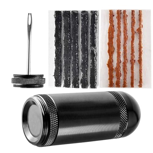 Lanmijia Kit De Parches para Llantas Sin Cámara - Kit De Parches para Neumáticos Pinchados De Bici De Carretera | Juego De Herramientas Insertadoras para Ciclismo En Exteriores Y