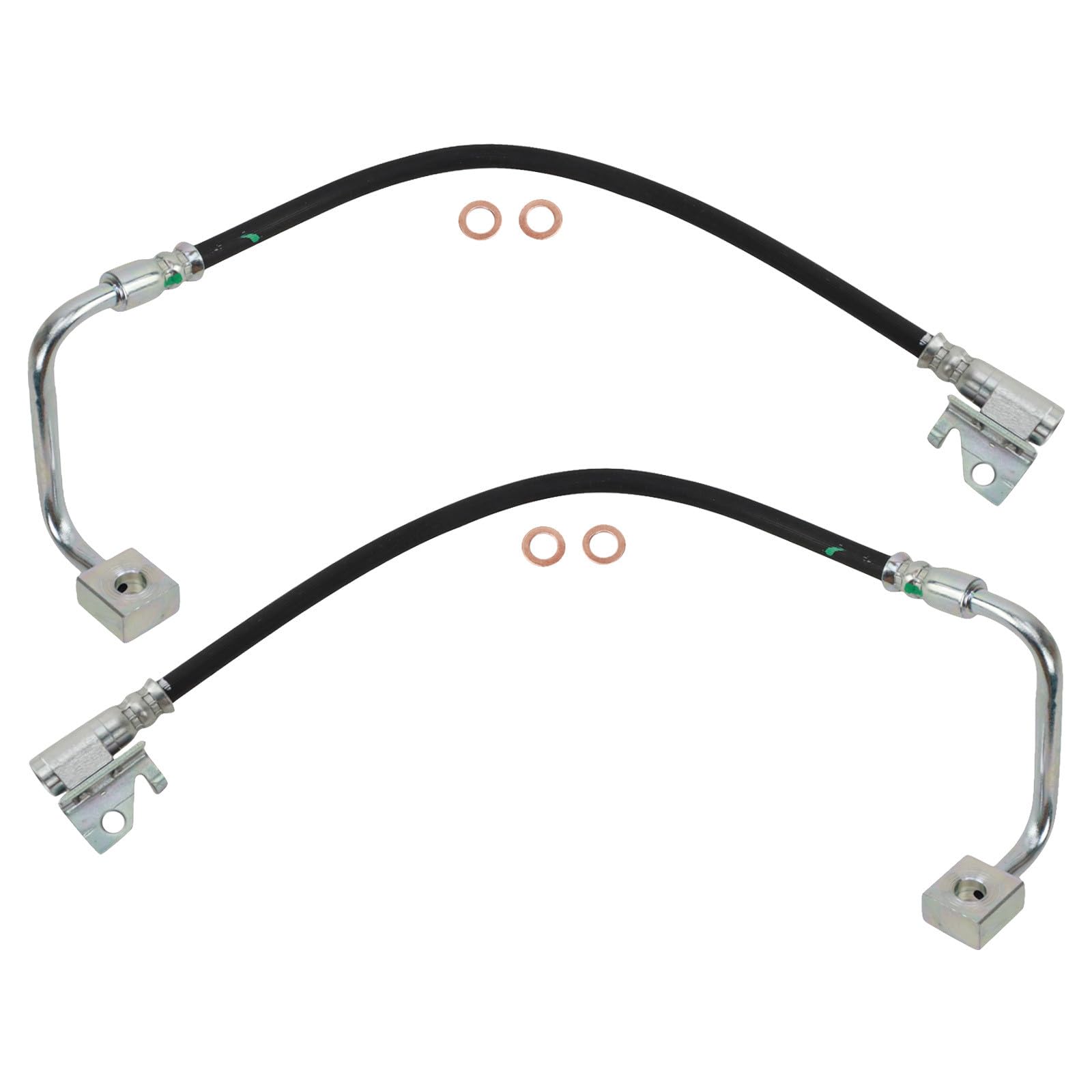 Trq Front Brake Hose Compatible With 2006-2010 Jeep Commander 2005-2010 Grand Cherokee
