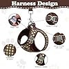 OFFCUP Pettorina per Cani Gatti con Guinzaglio Set Traspirante Imbracatura in Air Mesh per Cani Piccoli Pettorina Step-in Regolabile Riflettente Morbida Imbottito Anti-Strappo, Marrone, XS