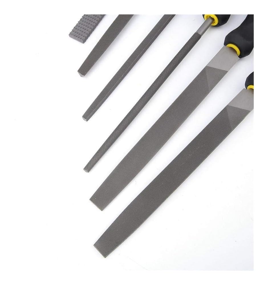 Set di raspe for lime for legno da 6 pezzi da 8 pollici, set di lime for metallo in acciaio ad alto tenore di carbonio utensili manuali con manico in gomma antiscivolo for la lavorazione del legno, me