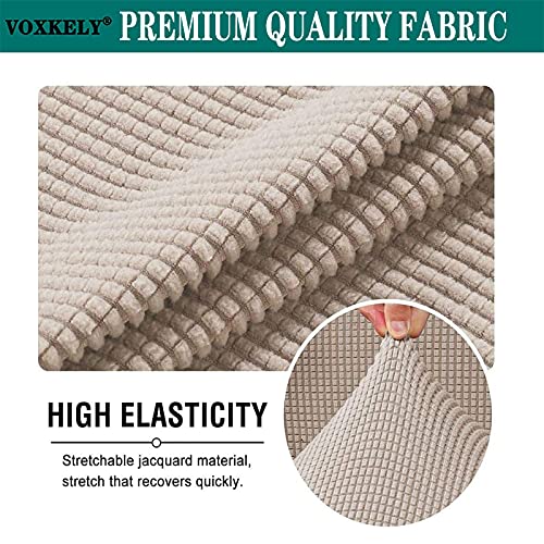 Jacquard Wing Stoel Hoes Fauteuilhoezen Sofa Cover Stretch Wing Stoel Hoes voor Fauteuils Wingback Stoelhoezen (Beige) - Image 4