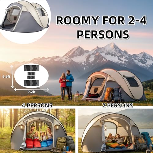 Carpa Pop Up para 4 Personas, Ligera y Espaciosa miniatura 3