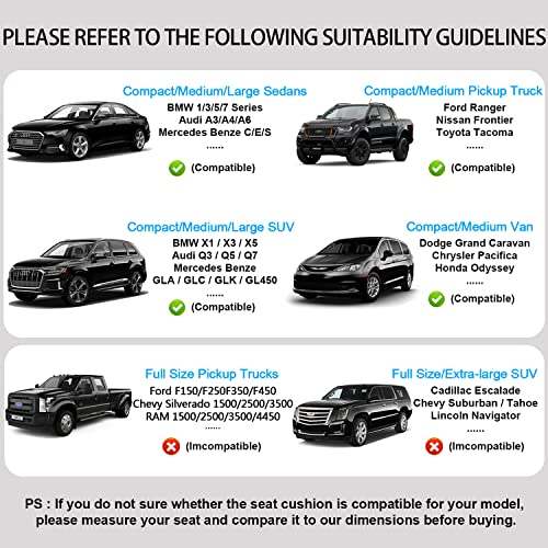 Tiehesyt 1Pcs Nappa Leather Covers For Cars, Car Seat Cover Front Bottom Protector, Seat Cushion Without Backrest, Anti-Slip And Wrap Around The Bottom Fit Most Cars And Vehicles, Beige #TOP5