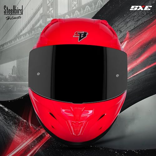 Image of Steelbird SBH 61 SXE Pinlock ISI and Dot Certified Full Face Helmet for Men and with Inner Silver Sunshield