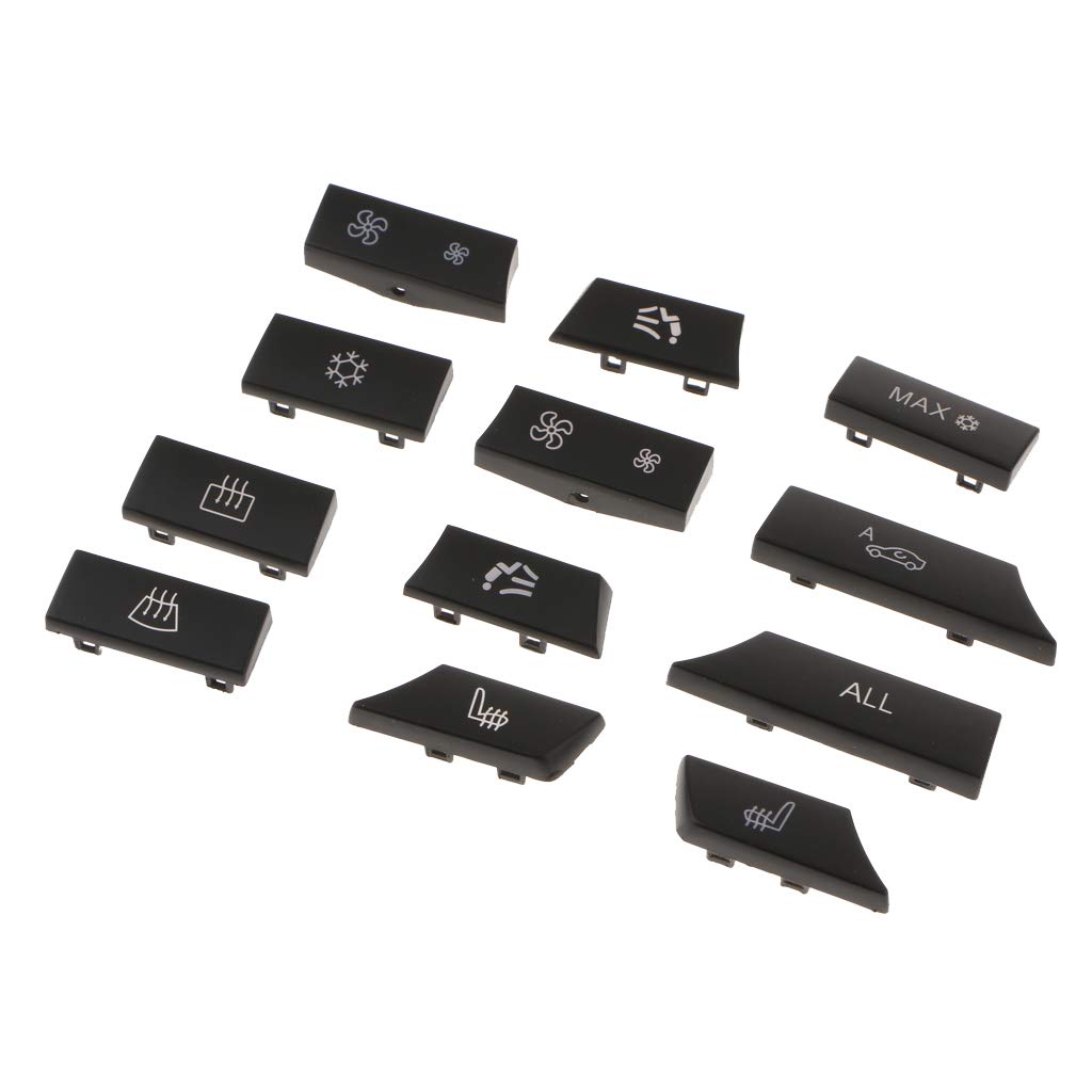 POPEYE Set of 12 Button Key Caps Repair Kit A/C Heater Switch for BMW 5 7 Series-image-36