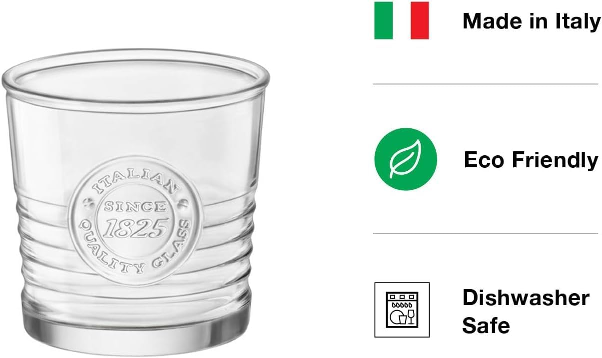 Bormioli Rocco Officina 1825 Rocks Set of Four, Clear